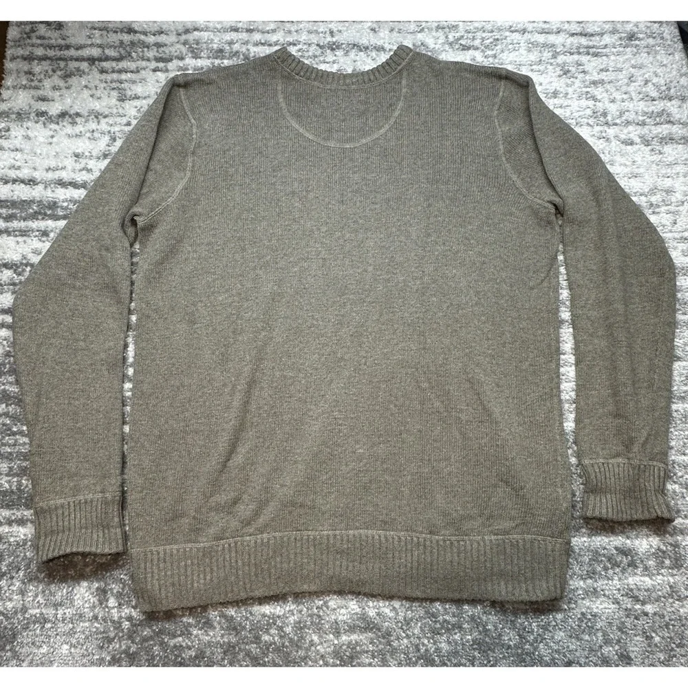 Eddie Bauer Heavy Knit‎ Cotton Sweater Navy Beige Men's Size XLT/ XL Tall - Picture 7 of 8